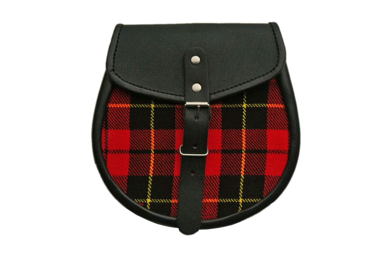 Szco Supplies Red Plaid Leather Sporran